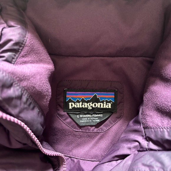 Patagonia Down With It Hooded Puffer Jacket Purple Womens Large 28439 - Picture 4 of 9